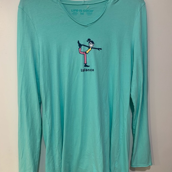 NWT Life is Good Mint Green Long Sleeve Hoodie - Picture 4 of 4